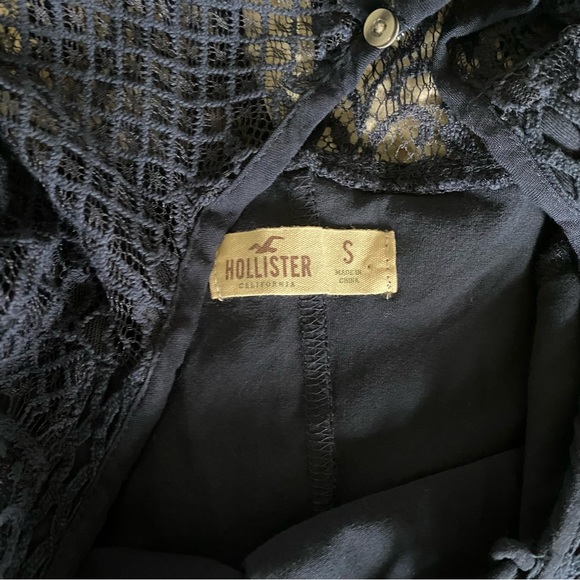 Hollister Lace Up Neck Crochet Knit Dress - Picture 5 of 5